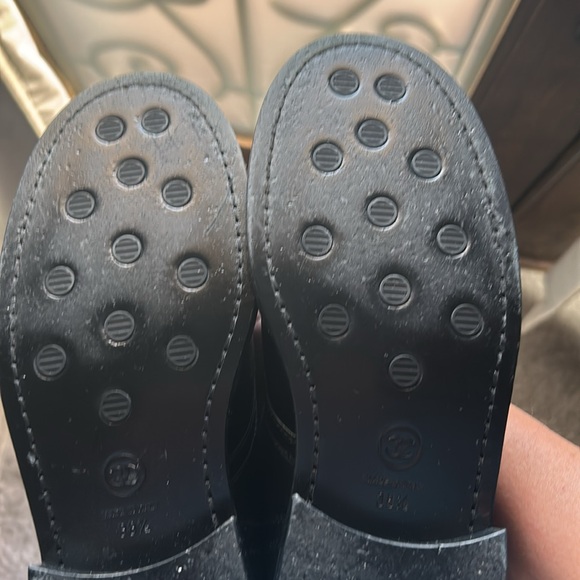 CHANEL Shiny Calfskin Lace Up Combat Boots 38.5 Black - Picture 14 of 15